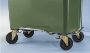 Fusspedal für 660 Liter Kunststoffcontainer - montiert