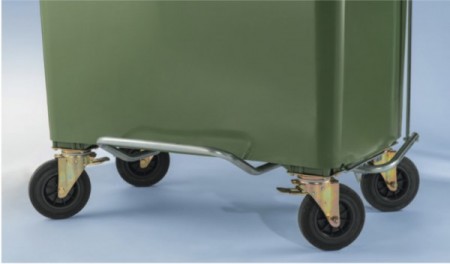 Fusspedal für 660 Liter Kunststoffcontainer - montiert