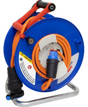 Kabeltrommel Garant G, Bremaxx, IP55 - Ø 320 mm / 60 m / 3 x 1.5 mm² / 230 V / 10 A - orange