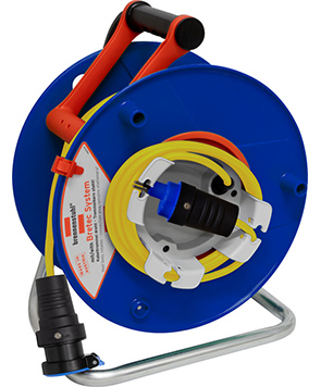 Kabeltrommel Garant G Bretec, Bremaxx, IP55 - Ø 290 mm / 33 m / 3 x 1.5 mm² / 230 V / 10 A - gelb