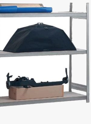 Grossfach-Anbauregal mit Spanplattenboden - ORION PLUS - HxLxT 2000x1500x400 mm - verzinkt