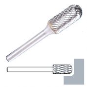 Hartmetallfräser HF 100 C / Ø x H x L = 9.6 x 19 x 63 mm / Schaft-Ø 6 mm / Kreuzverzahnung - VE = 1 Stück – Bild 4