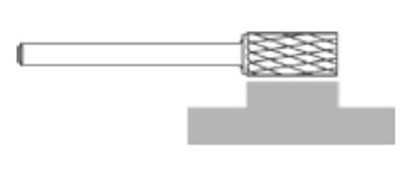 Hartmetallfräser HF 100 A / Ø x H x L = 12.7 x 25 x 70 mm / Schaft-Ø 6 mm / Spezialverzahnung INOX - VE = 1 Stück – Bild 3