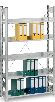 Grund-Akten-Steckregal HxLxT 1750x750x300 mm / 5 Böden