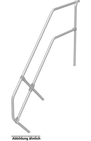 Stabilo® Zweiter Handlauf für Treppe mit Plattform - Neigung 60° - 4 Stufen