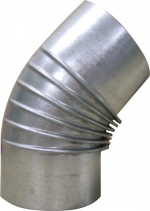 Kaminrohr-Bogenstück 45° aus Inox Ø 150 mm