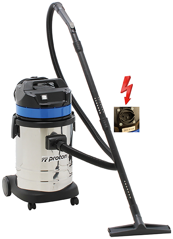 Proton Industriesauger MEC 1/33 NT I TC - Saugvolumen 215 m³/h - Fassungsvermögen 33 l - 1100-1300 W - Synchronsteckdose - 230 V