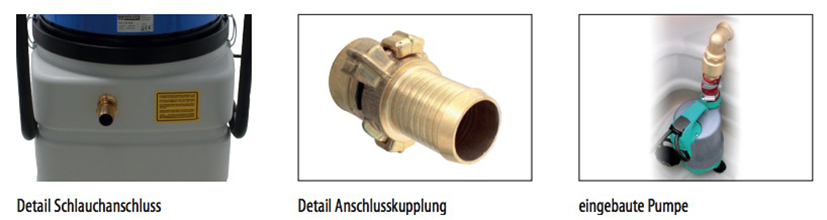 Proton Industriesauger MEC 2/90 NT SUB - Saugvolumen 420 m³/h - Fassungsvermögen 90 l - 2400 W - Pumpe integriert - 2 Motoren - 230 V – Bild 3