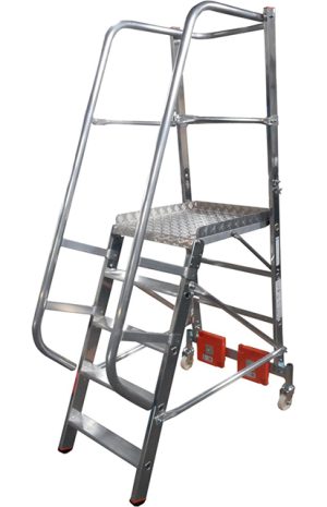 Stabilo PodestLeiter Vario kompakt, einseitig begehbar - Aufstellbreite 0.82 m - Arbeitshöhe 3.10 m - 1 x 5 Stufen