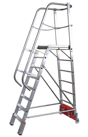 Stabilo® PodestLeiter Vario kompakt, einseitig begehbar - Aufstellbreite 0.82 m - Arbeitshöhe 3.90 m - 1 x 8 Stufen