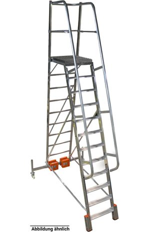 Stabilo® PodestLeiter Vario kompakt, einseitig begehbar - Aufstellbreite 1.44 m - Arbeitshöhe 4.35 m - 1 x 10 Stufen