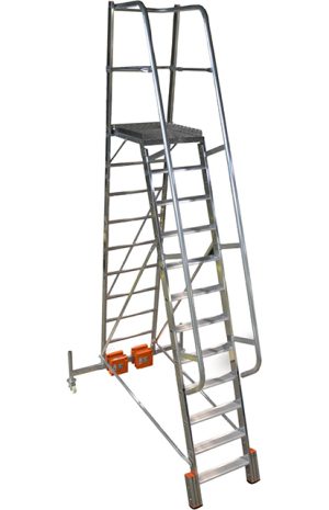 Stabilo® PodestLeiter Vario kompakt, einseitig begehbar - Aufstellbreite 1.44 m - Arbeitshöhe 4.75 m - 1 x 12 Stufen