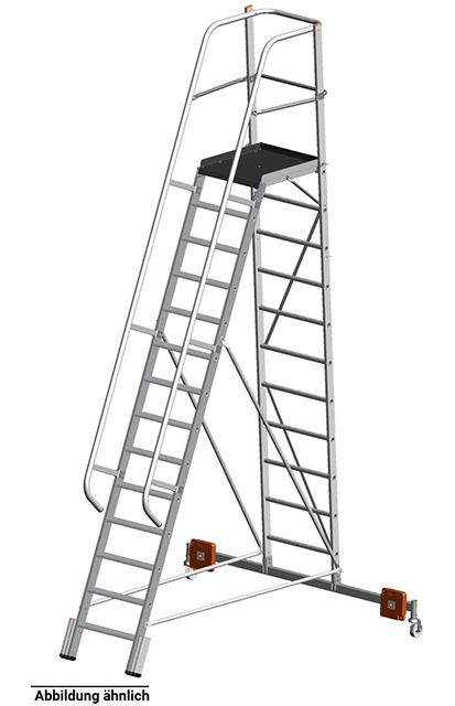 Stabilo® PodestLeiter Vario kompakt, einseitig begehbar - Aufstellbreite 2.07 m - Arbeitshöhe 4.35 m - 1 x 10 Stufen