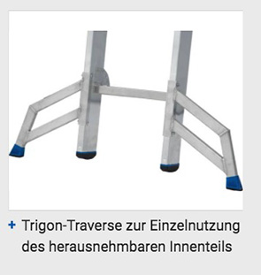 Stabilo® Professional Sprossen-SchiebeLeiter, zweiteilig - Alu - Arbeitshöhe 6.75 m - 2 x 12 Sprossen – Bild 6