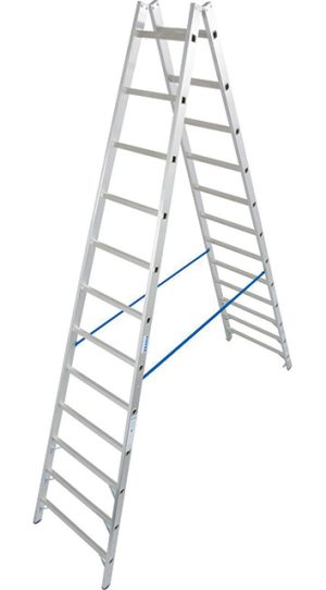 Stabilo® Professional Sprossen-DoppelLeiter - Alu - Arbeitshöhe 4.60 m - 2 x 12 Sprossen