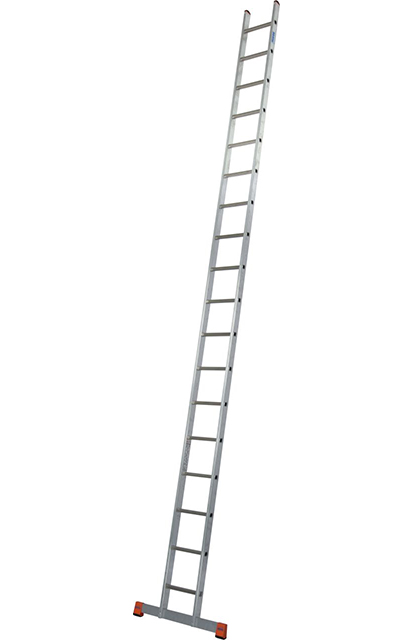 Monto® Sibilo® Sprossen-AnlegeLeiter, einteilig - Alu - Arbeitshöhe 6.05 m - 1 x 18 Sprossen