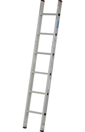 Monto® Sibilo® Sprossen-AnlegeLeiter, einteilig - Alu - Arbeitshöhe 2.80 m - 1 x 6 Sprossen