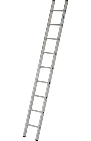 Monto® Sibilo® Sprossen-AnlegeLeiter, einteilig - Alu - Arbeitshöhe 3.60 m - 1 x 9 Sprossen