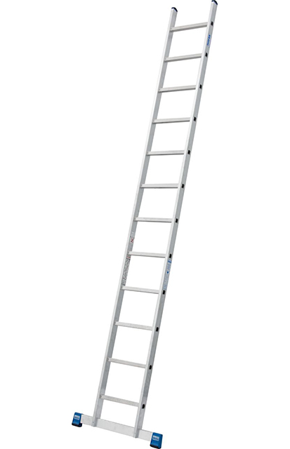Stabilo® Professional Sprossen-AnlegeLeiter, einteilig - Alu - Arbeitshöhe 4.40 m - 1 x 12 Sprossen