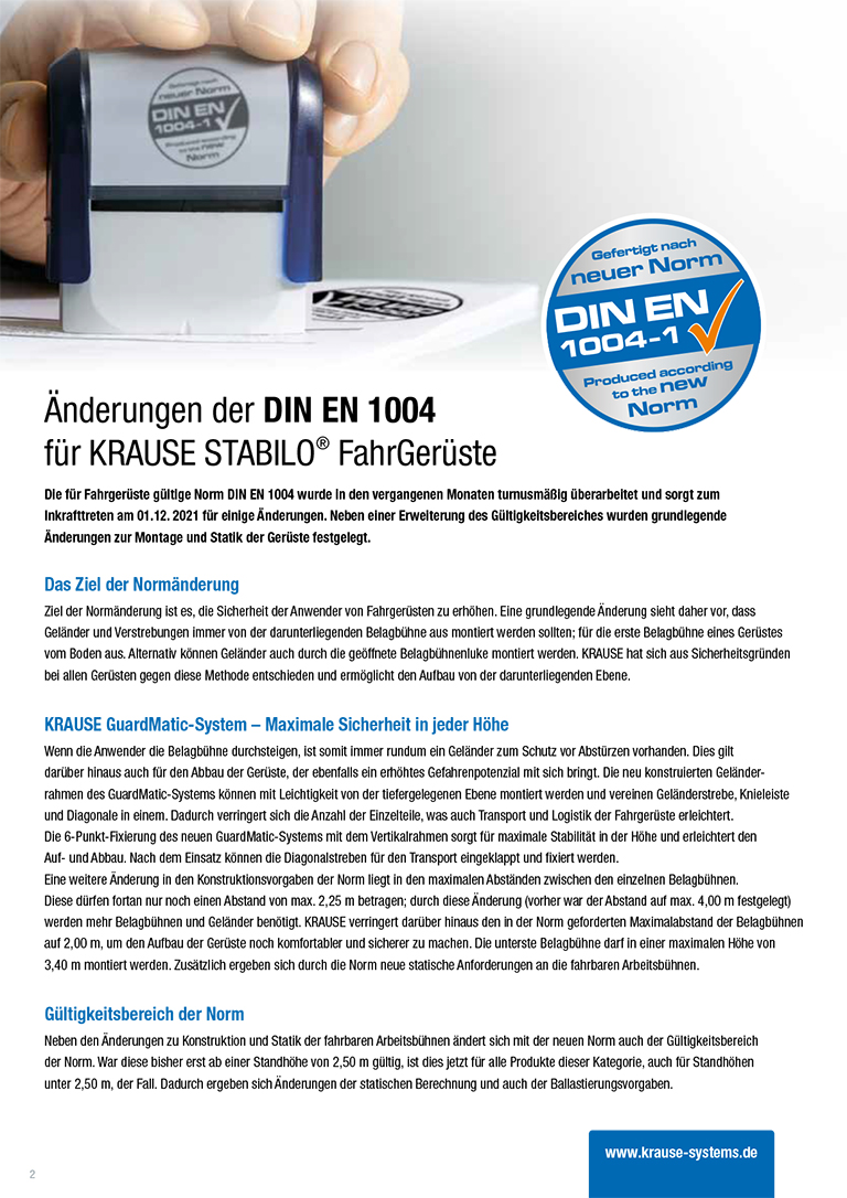 Stabilo® Fahrgerüst-Serie 10 - Arbeitshöhe bis 11.40 m - Feldlänge 2.00 m – Bild 7