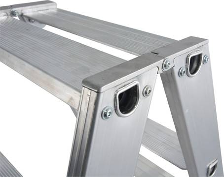 Stabilo® Professional Stufen-DoppelLeiter - Alu - Arbeitshöhe 2.50 m - 2 x 4 Stufen – Bild 6