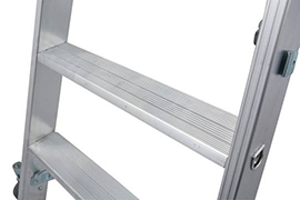 Stabilo® Professional Stufen-DoppelLeiter - Alu - Arbeitshöhe 4.35 m - 2 x 12 Stufen – Bild 4