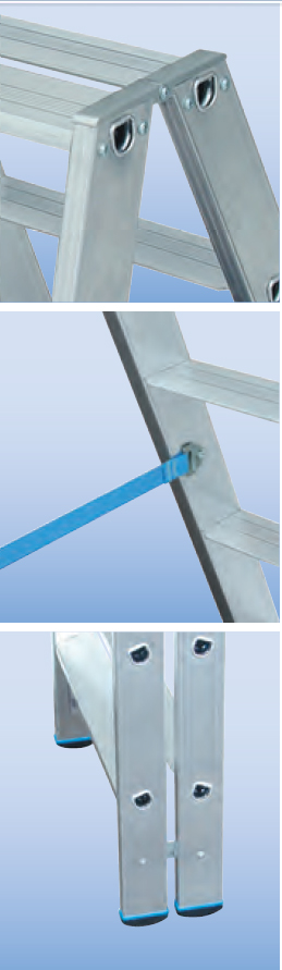 Stabilo® Professional Stufen-DoppelLeiter - Alu - Arbeitshöhe 3.20 m - 2 x 7 Stufen – Bild 2