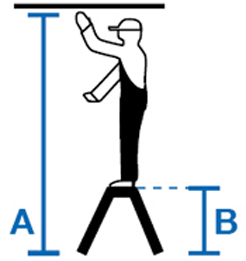 Stabilo® Professional ProfiTritt, Aluminium - Arbeitshöhe 2.70 m - 1 x 3 Stufen – Bild 3
