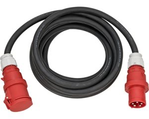 CEE Starkstrom-Verlängerungskabel 5-polig, IP44 - 10 m / 5 x 16.0 mm² / 400 V/63 A - schwarz