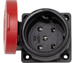 Einbaudose T15 mit Klappdeckel, 5-polig, IP55 / 400 V / 10 A - VE = 3 Stück