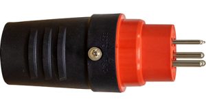 Schutzkontakt-Gummistecker T15, 5-polig, IP55, 230/400 V / 10 A - VE = 3 Stück