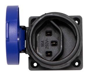 Einbaudose T23 mit Klappdeckel, 3-polig, IP55 / 230 V / 16 A - VE = 3 Stück