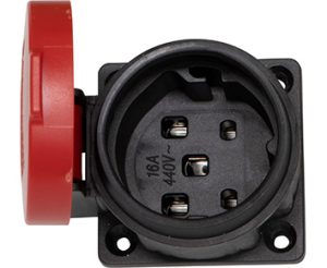 Einbaudose T25 mit Klappdeckel, 5-polig, IP55 / 400 V / 16 A - VE = 3 Stück