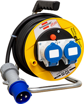 Kabeltrommel Garant ST CEE 2 Kompakt 3-polig, IP44 - Ø 180 mm / 10 m / 3 x 2.5 mm² / 230 V/16 A - gelb