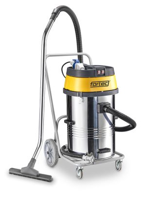 fortec WD/80.2I/IP Industrie-Pumpensauger - Chromstahl - 2 Motoren - inkl. Schmutzwasserpumpe - Saugleistung 190 mbar - Leistung 2 x 1150 W - 230 V
