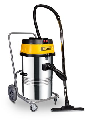 fortec WD/80.2I/KK Industriesauger Nass/Trocken - Chromstahl - 2 Motoren - Luftleistung 100 l/s - Saugleistung 190 mbar - Leistung 2 x 1150 W - 230 V