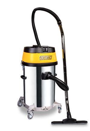 fortec WD/80.2I Industriesauger Nass/Trocken - Chromstahl - 2 Motoren - Luftleistung 100 l/s - Saugleistung 190 mbar - Leistung 2 x 1150 W - 230 V