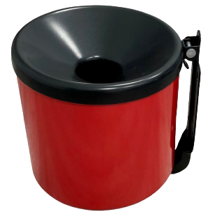 Redline Wandascher DxH 150x145 mm, Stahlblech rot/schwarz gepulvert
