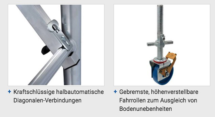 Monto® ProTec® XS Alu-Faltgerüst – Arbeitshöhe bis 9.80 m – Bild 3
