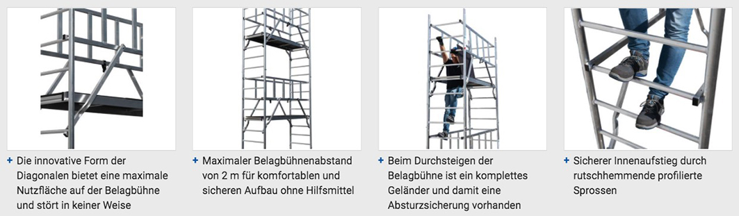 Monto® ProTec® XS Alu-Faltgerüst – Arbeitshöhe bis 10.80 m – Bild 5
