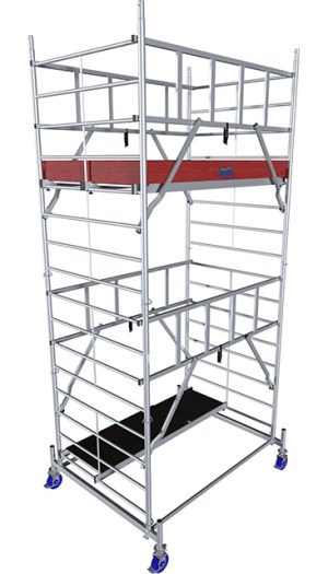 Monto® ProTec® XXL Alu-Fahrgerüst, Breitaufbau – Arbeitshöhe bis 5.30 m