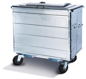 800 Liter Stahlcontainer mit Gabelstaplerführung