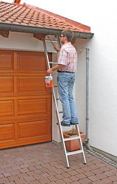 Stabilo® Professional Stufen-AnlegeLeiter, einteilig - Alu - Arbeitshöhe 2.70 m - 1 x 6 Stufen – Bild 2