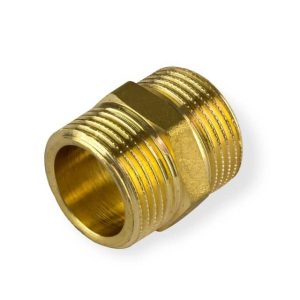 Doppelnippel 1" x 1" Aussengewinde aus Messing