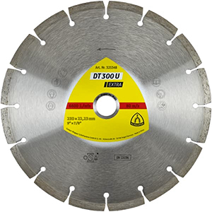 Klingspor DT 300 U Extra Diamanttrennscheibe für Winkelschleifer & Mauerschlitzfräsen - 115 x 22.23 mm