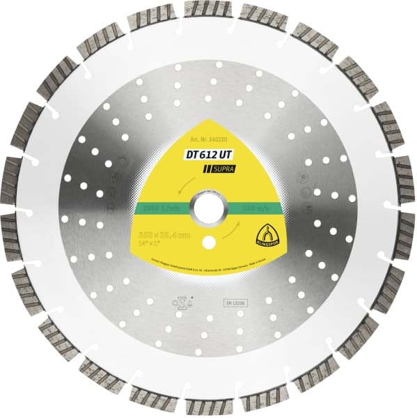 Klingspor DT 612 UT Supra Diamantgrosstrennscheibe für Motortrennschleifer & Tischsägen & Fugenschneider - 300 x 20 mm