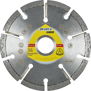 Klingspor DN 600 U Supra Fugenfräser für Winkelschleifer - 125 x 22.23 mm - Segment 10 / 33 / 4.5 / 7 mm