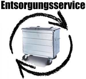 Entsorgung alter Abfallcontainer