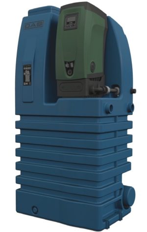 DAB E.sytank Kategorie 5, Typ AB doppelter Überlauf, 500 Liter Behälter + E.sybox Hauswasserautomat
