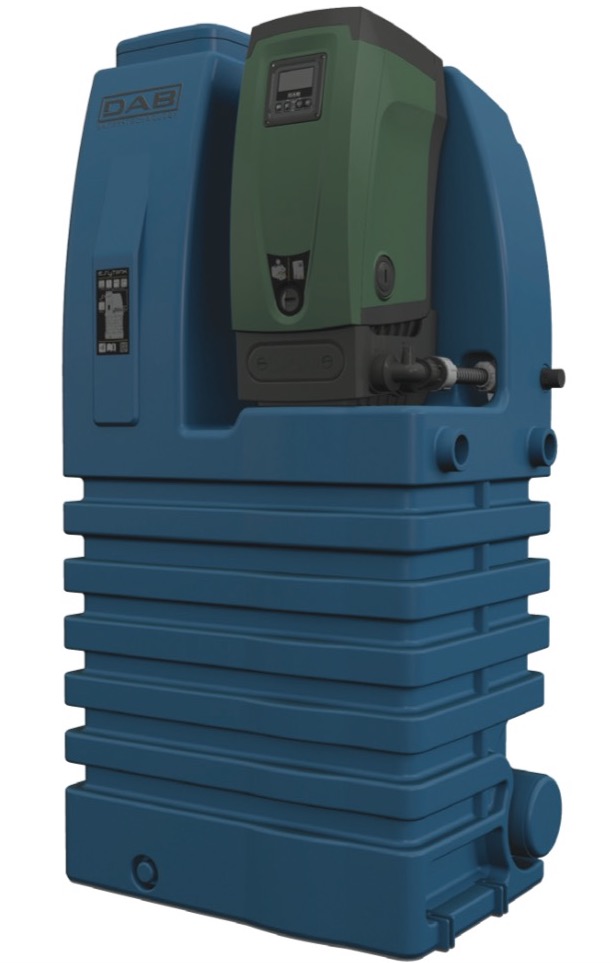 DAB E.sytank Kategorie 5, Typ AB doppelter Überlauf, 500 Liter Behälter + E.sybox Hauswasserautomat